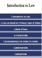 Introduction to Law Plakat