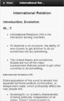International Relation Plakat