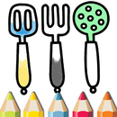 Kitchen Cooking Coloring book and drawings APK