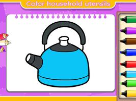 kitchen coloring book for kids स्क्रीनशॉट 3