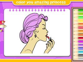 Princess coloring book drawing capture d'écran 1