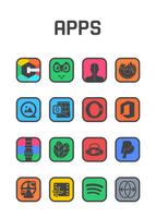 2 Schermata Square Dark - Icon Pack