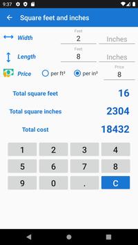 Square meters calculator screenshot 1