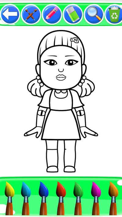 Android용 Squid Game Coloring Super Drawing Book and pages  APK 다운로드