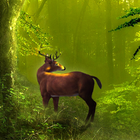 Galaxy Deer HD Live Wallpaper icono