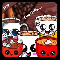 How to draw cup coffee cute পোস্টার
