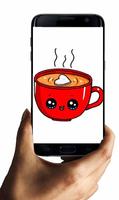 Fincan kahve sevimli çizmek nasıl Ekran Görüntüsü 1