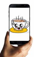 Fincan kahve sevimli çizmek nasıl Ekran Görüntüsü 2