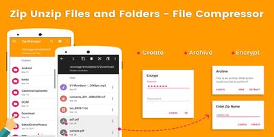 Zip Unzip Files and Folders - File Compressor poster