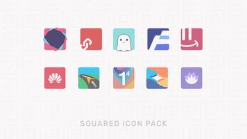 Squared - Square Icon Pack Affiche