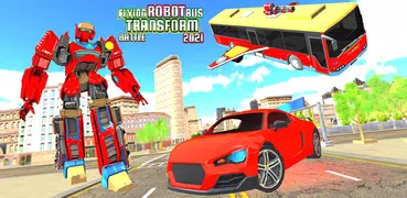 Flying Robot Bus Transform 3D