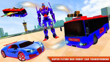 برنامه‌نما Flying Robot Bus Transform 3D عکس از صفحه
