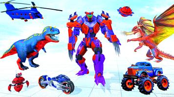 Futuristic Dino robot Battle 海報