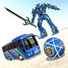 Flying Bus Robot Transform 3D icône