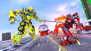 Flying Bus Robot Transform 3D تصوير الشاشة 1