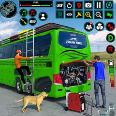 US smart coach bus games 3d