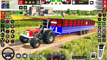 Cargo Tractor Farming Games 3D poster