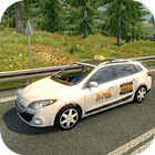 jeux conduite voiture taxi 3d icône