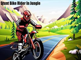 ジャングルのスタント バイク ライダー ポスター