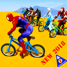Superheroes Bmx Tricky Racing Games icône