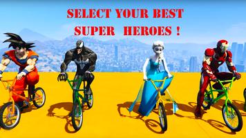 Superheroes Bmx Tricky Racing Games Affiche