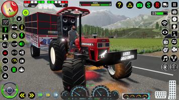 Indian Tractor Farmer Games 3D постер