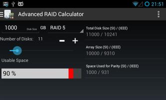 Advanced RAID Calculator capture d'écran 2