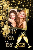 New Year Wishes Photo Frame poster