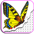 Livre de coloriage papillon - Couleur par numéro icône