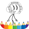 Stickman coloring pages APK