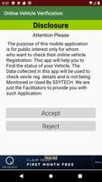 Online Vehicle Verification imagem de tela 1