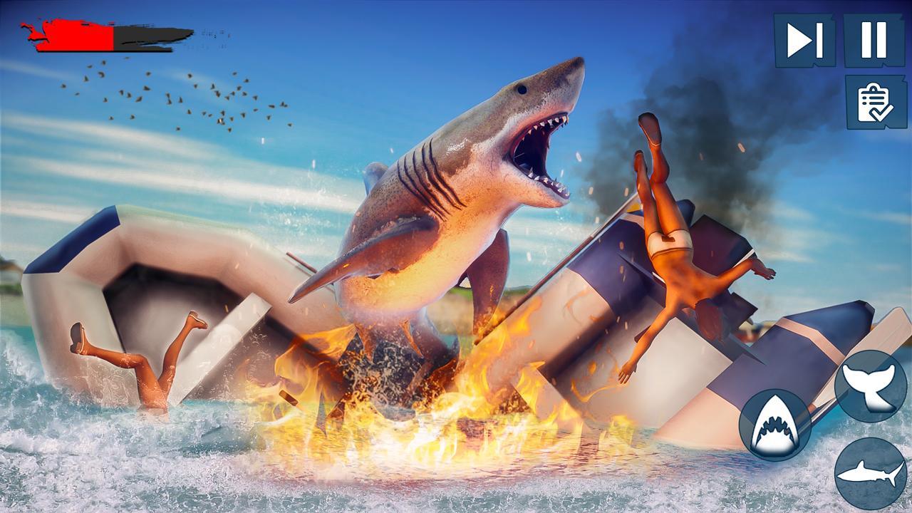 Shark Games - Ultimate Shark Simulator Games, Shark Attack Hungry Fish Game, Feed & Grow Shark Game, Raft Survival Ocean Games, Underwater Shark  Hunting Games