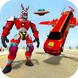 Police limo Zebra Robot 3D Zeichen