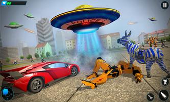 Police limo Zebra Robot 3D Screenshot 2