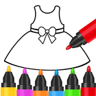Icona Libro da colorare per ragazze