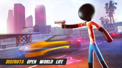 Descargar XAPK de Stickman Gángster Matón Ciudad Crimen