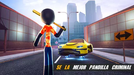 Descargar XAPK de Stickman Gángster Matón Ciudad Crimen