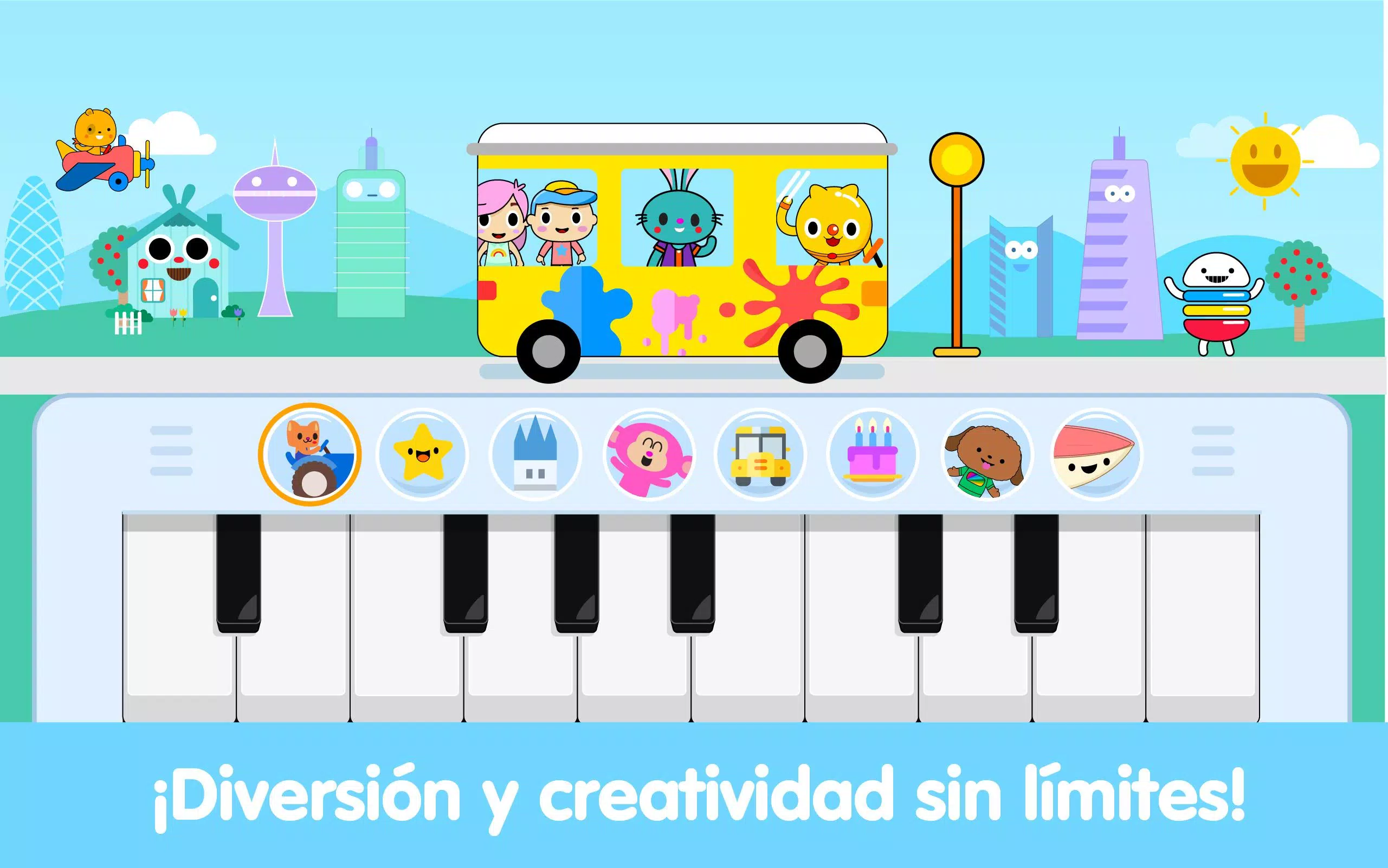 Descarga APK de Diversión con piano para niños para Android