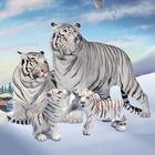 Wild White Tiger Family Sim icône