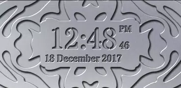 Carved Digital Clock Wallpaper