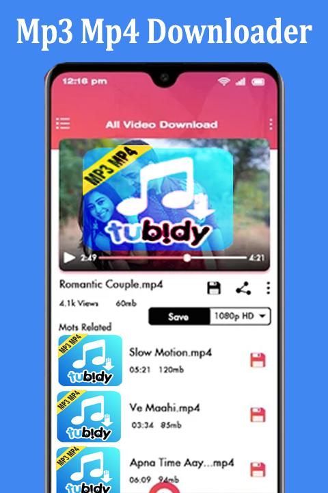 Android İndirme için Tubidy Fm Mp3 Music Downloader APK