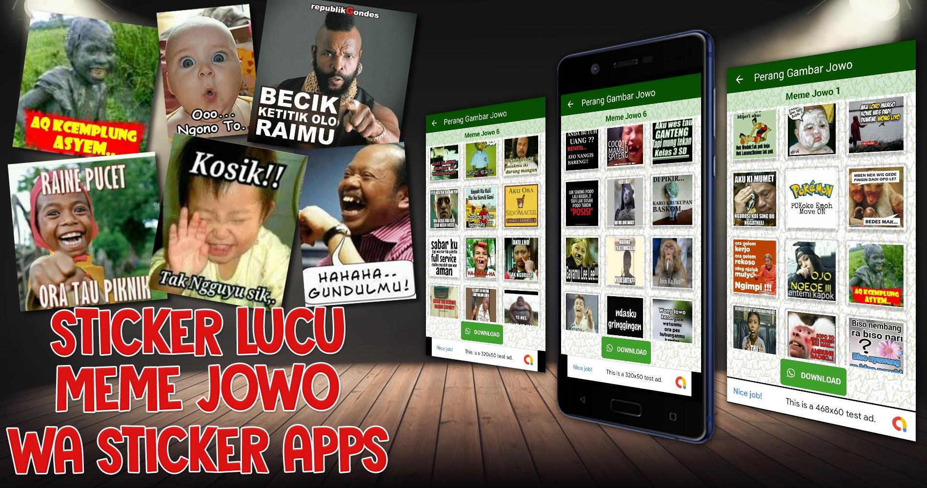 Stiker Meme Perang Gambar Jowo Lucu Wastickerapps For Android