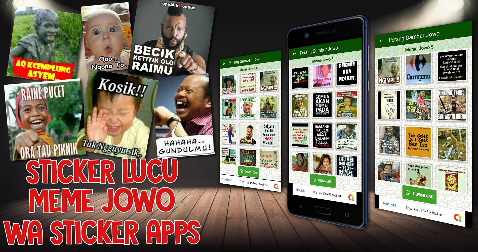 Stiker Meme Perang Gambar Jowo Lucu Wastickerapps For Android