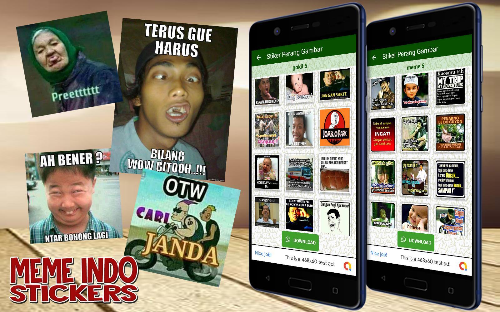 Stiker Perang Gambar Meme Indonesia Wastickerapps For Android