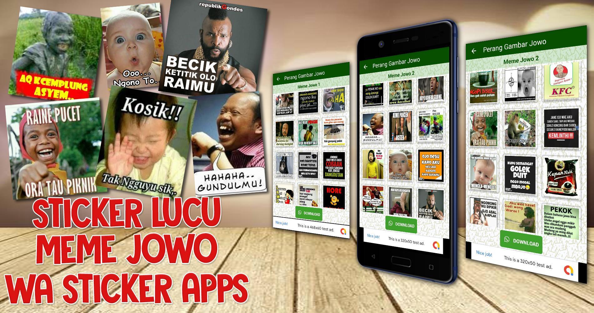 Stiker Jawa Perang Gambar Meme Lucu Wastickerapps For Android