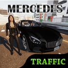 메르세데스 고속도로 자동차 교통 레이서 시뮬레이터 아이콘