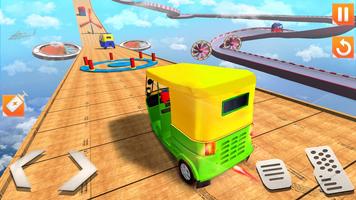 Rickshaw Stunt Driving Games Cartaz