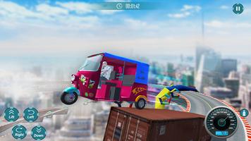 Tuk Tuk Rickshaw Simulator - Sky Climbing Game capture d'écran 1