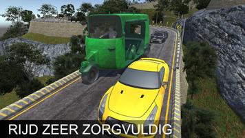 berg- auto riksja het rijden spel screenshot 2