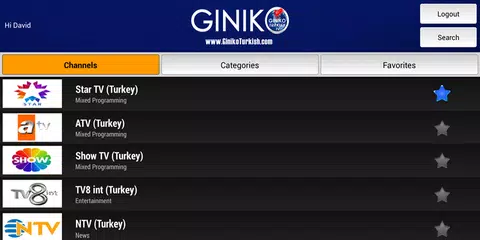 GinikoTurkish TV for AndroidTV APK download